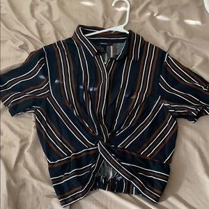 Forever 21 button up crop top